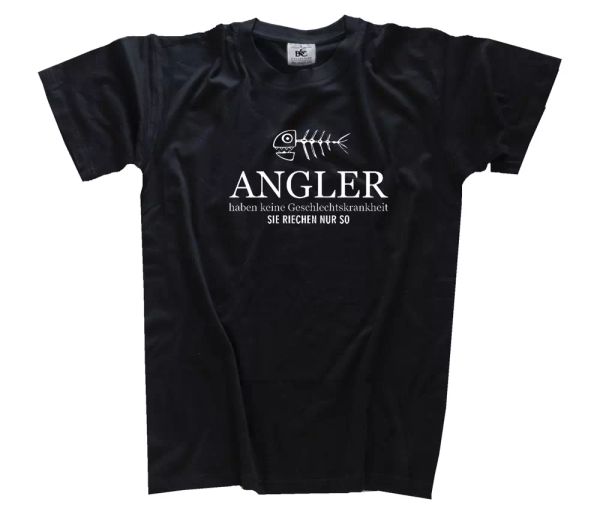 

anglers have no geschlechtskranktheit - you smell just t-shirt s-xxxl, White;black