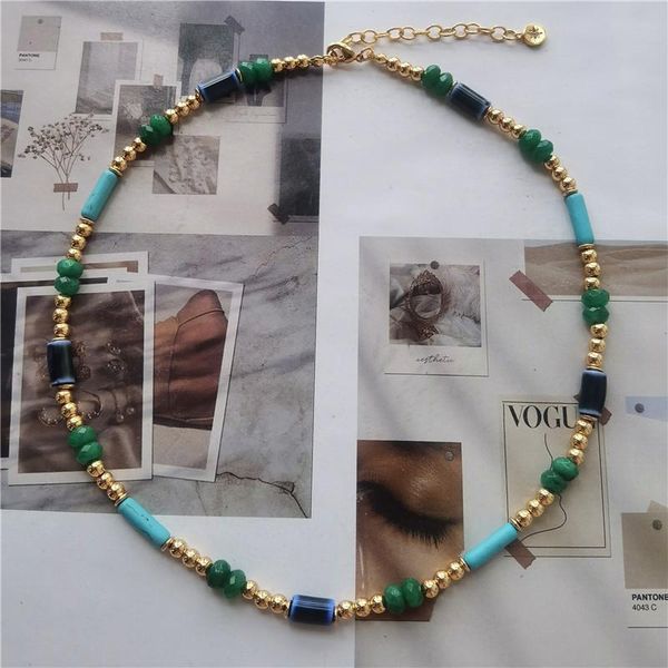 

chains two colors choice simple style fashion stone clavicle chain short necklace feminine temperament, Silver