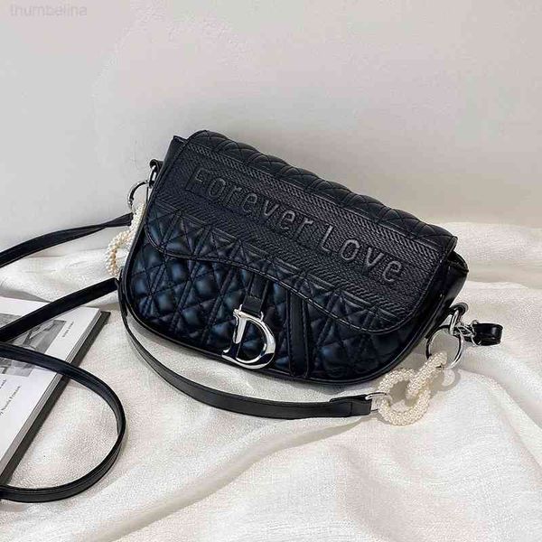 

handbag summer foreign style bag female 2021 fashion lingge embroidered thread saddle small fragrance texture single shoulder messenger