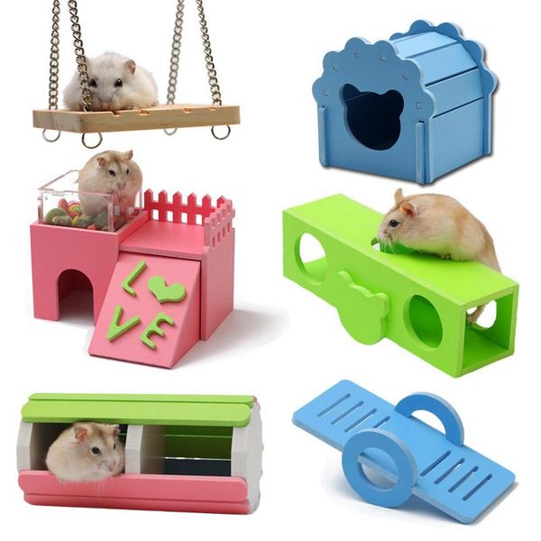 

small animal supplies syrian hamster nest house for the winter to keep warm and comfortable villa wooden ecological board swing toy