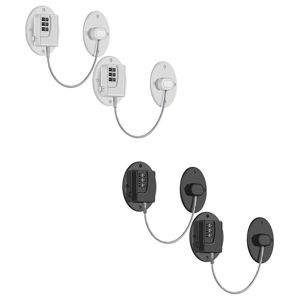 

pack refrigerator lock - fridge lock, child/baby proofing for cabinets, closets, drawers, window and more smart