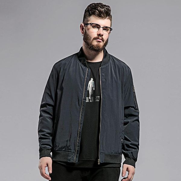 

men's jackets men' autumn loose casual style baseball jacket fashion brand long sleeve large male comfortable clothing plus size m, Black;brown