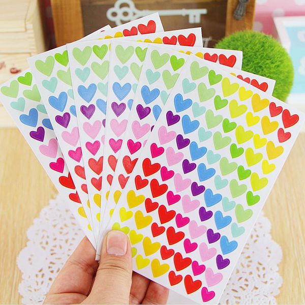 

sheets/lot cute kawaii sticker for po decoration supplie lovely heart dot star stickers scrapbooking paper craft gift wrap