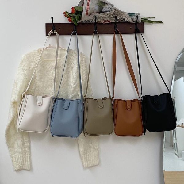 

cross body 2021 women's small bucket bag set pu leather goods for women