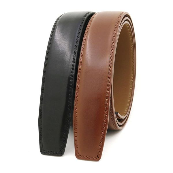 

belts men's automatic belt strap genuine leather body no buckle cowhide black brown cinturones para hombre