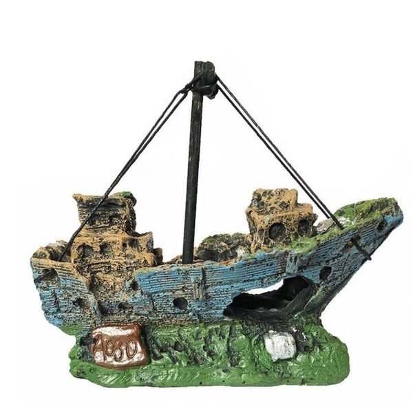

aquarium ornament wreck sunk ship sailing boat destroyer fish tank cave decor decorations