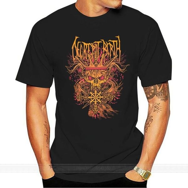 

men's t-shirts decrepit birth skull king shirt s m  xl xxl tshirt death metal t-shirt fitness tee, White;black