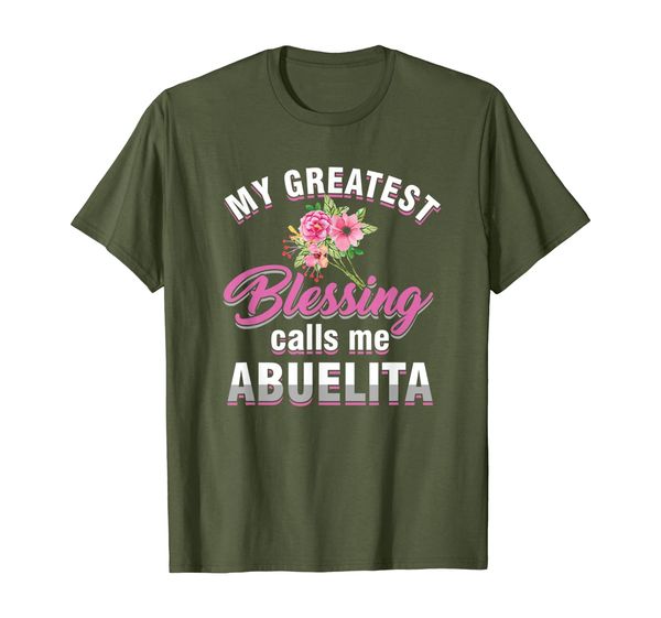 

Spanish Grandma My Greatest Blessing Calls Me Abuelita T-Shirt, Mainly pictures