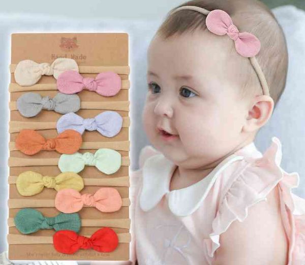 

whole 40pc/lot 2.4" solid cotton hair bow with headbands or clips,kids fabric bows nylon turban baby girls pography props, Pink