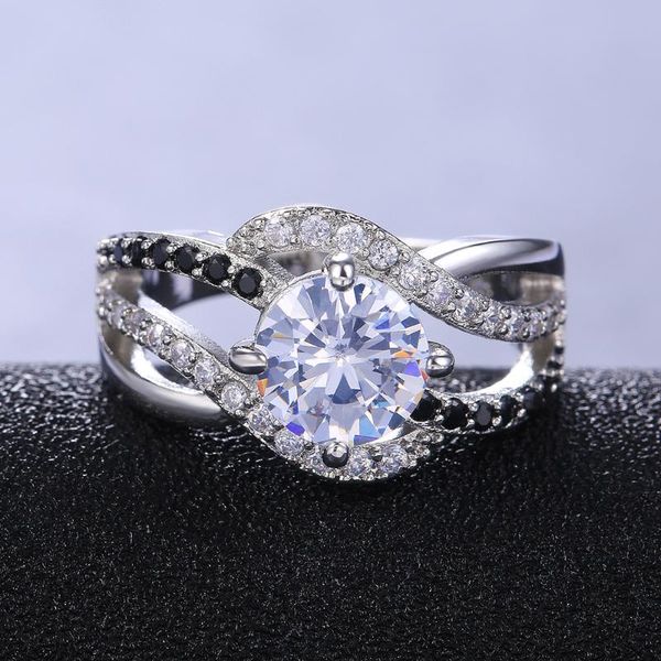 

wedding rings loredana fashion jewelry nobility series for women.exquisite romance transparent zircon beautiful curve ring, Slivery;golden