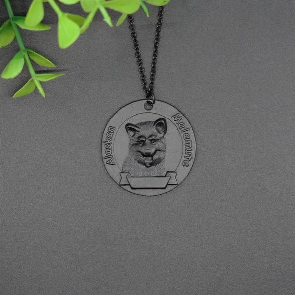 

pendant necklaces vintage alaskan malamute medal necklace retro style metal women jewellery dog, Silver
