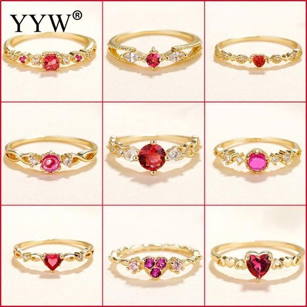 

cluster rings fashion cubic zircon brass finger ring gold color plated for women girls size 5 6 7 8 9 10 wedding jewelry gift, Golden;silver
