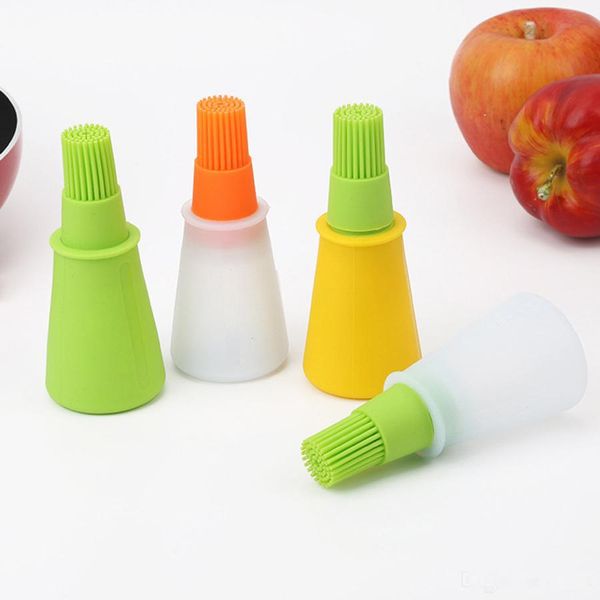 spazzola per bottiglie kit di utensili da cucina set per barbecue spazzola per imbastire in silicone morbida e flessibile multi colori disponibili accessorio da cucina