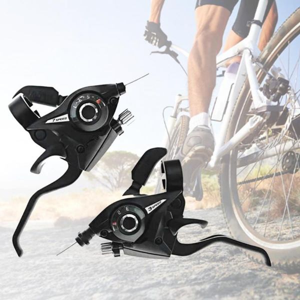 

bike derailleurs 1pair aluminum alloy mountain shift levers cycling gear 3x7 speed shifter with inner cable