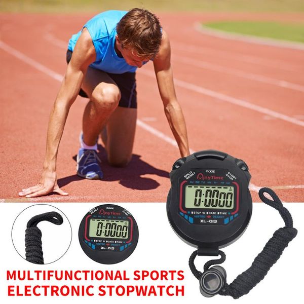 Cronografo digitale portatile Contatore sportivo da corsa Timer cronometro Allarme impermeabile Timer cronometro