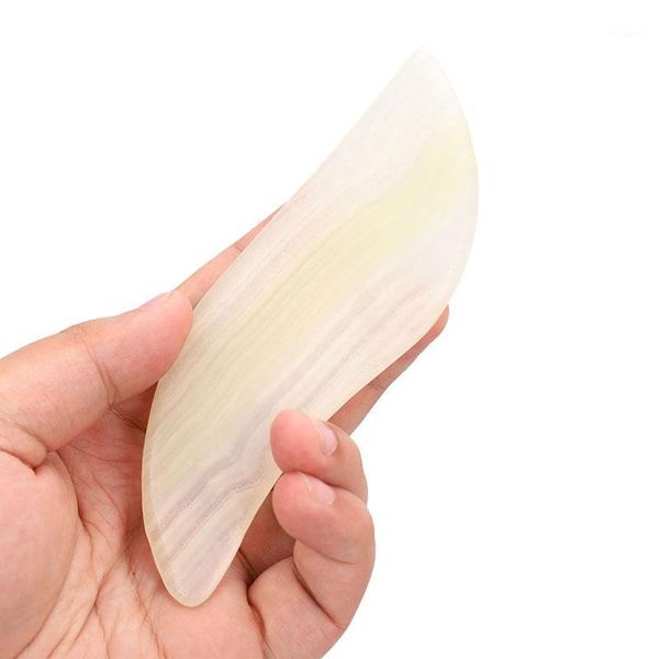 

afghan jade wrapped silk stone guasha massage face back tool beauty tool1