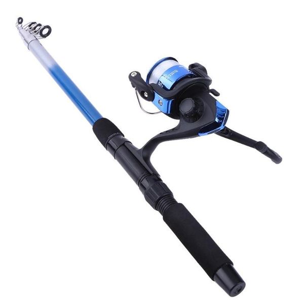 

53pcs fishing kit rod reel string hook float lead weight tackle boat rods