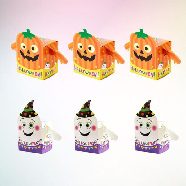 

gift wrap 6pcs pumpkin ghost festival children's candy bag trick or treat handbags diy storage bags