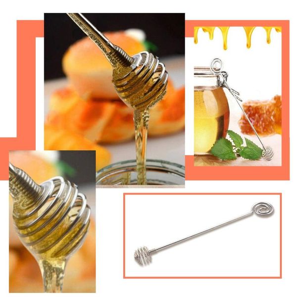 

spoons honey mixing stainless steel long handled coffee bar 1pc