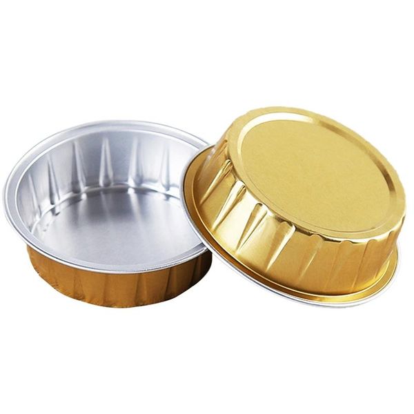 

bowls 100pcs disposable aluminum foil bowl baking barbecue takeaway box (single bottom)