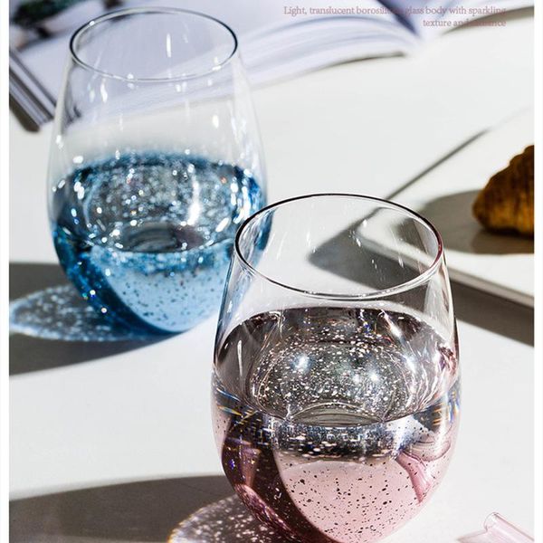 

wine glasses modern creative single layer starry sky cup egg net red glass juice water home egg-shaped breakfast milk