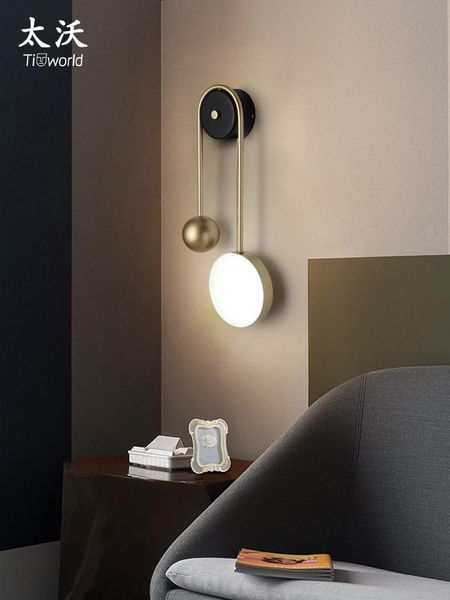 

nordic led crystal arandela nicho de parede luminaire lampada camera lampara pared bedroom wall lamp