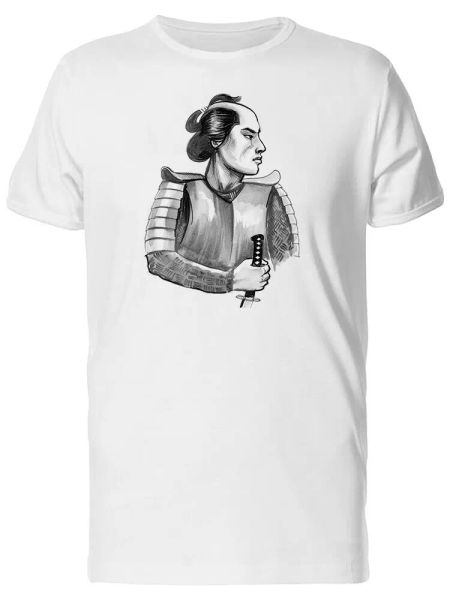 

Samurai Warrior Vintage Sketch Men's Tee -Image by Shutterstock, White;black