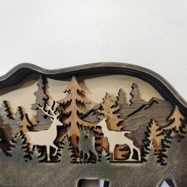 

frames wooden crafts home creative forest animal brown bear decoration retro fish wall hanging accessories