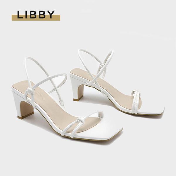 

dress shoes 2021 sandals women summer elegant white high heels slip on party square toe med heel woman mules, Black