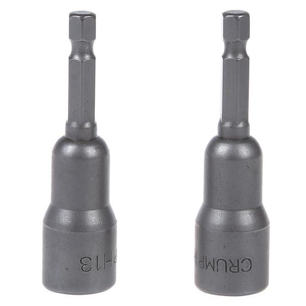 

2pcs 1/4 shank 13mm hex socket spanner nut driver bit hand tools