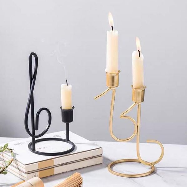 

candle holders metal candlestick fashion exquisite stable holder golden black table for home