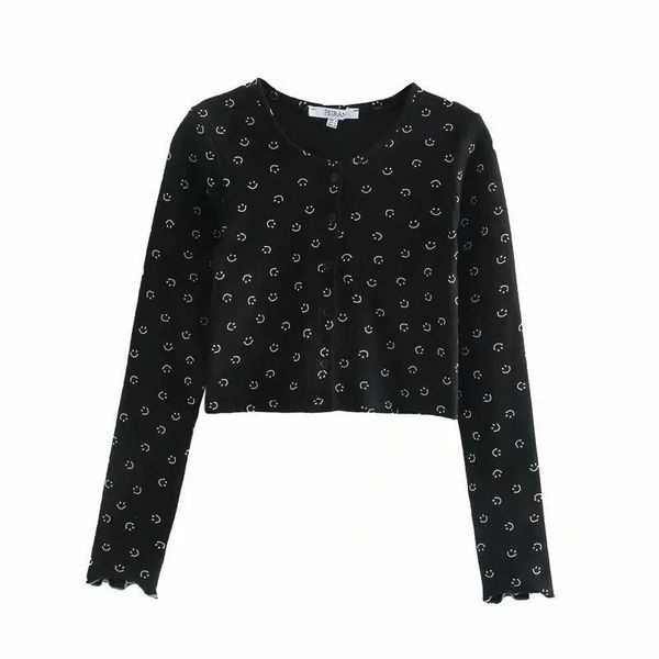 

women's knits & tees autumn women knit cardigan long sleeves o-neck cropped chic sweater femme vetement ropa mujer, White