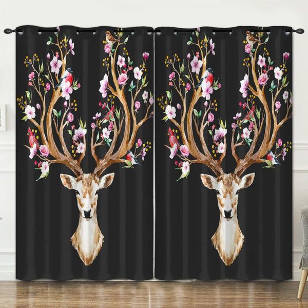 

animal series room decoration curtain background cloth pink curtains luxury 1 & drapes