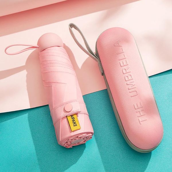 

umbrellas sunscreen anti-ultraviolet sunny and rain dual-use female five-folding small portable sunshade multicolor umbrella