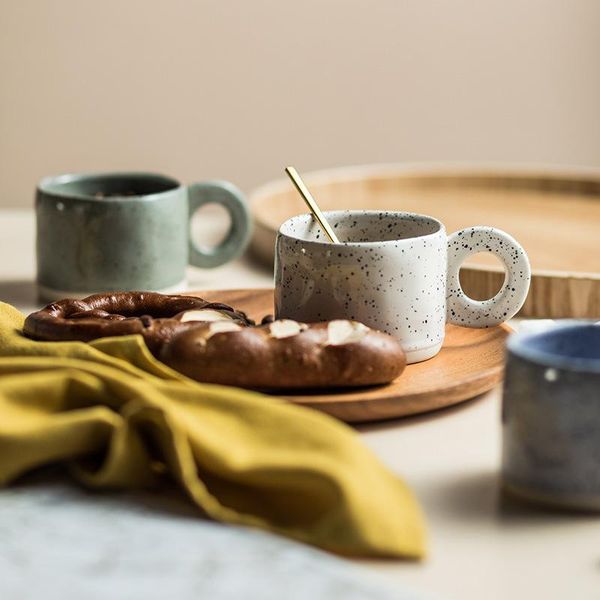 

mugs 300ml creative nordic mug round ring handgrip cups ceramics coffee milk tea drinkware home decor couple