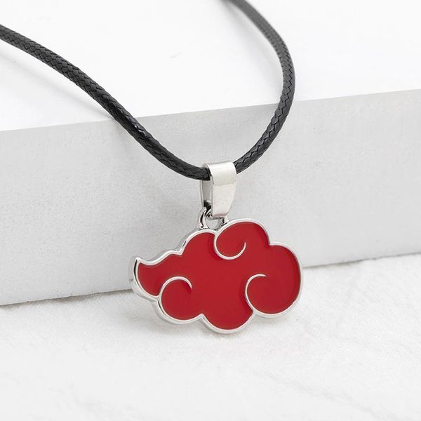 

pendant necklaces 1 pcs japanese anime red cloud necklace color fashion women men gift for friend neck jewelry wholesale, Silver