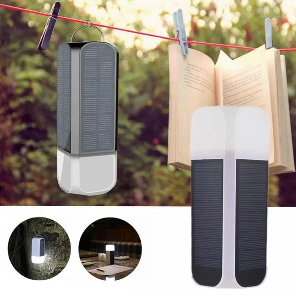 

arilux usb double solar panel rechargeable 21 led camping light 3 modes portable