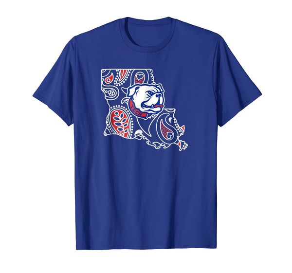 

louisiana tech bulldogs paisley state t-shirt - apparel, White;black
