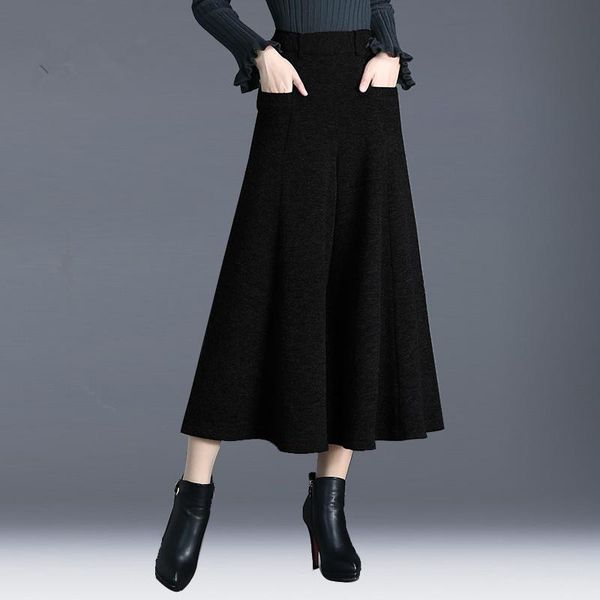 

women's pants & capris 2021 autumn and winter wide leg nine, Black;white