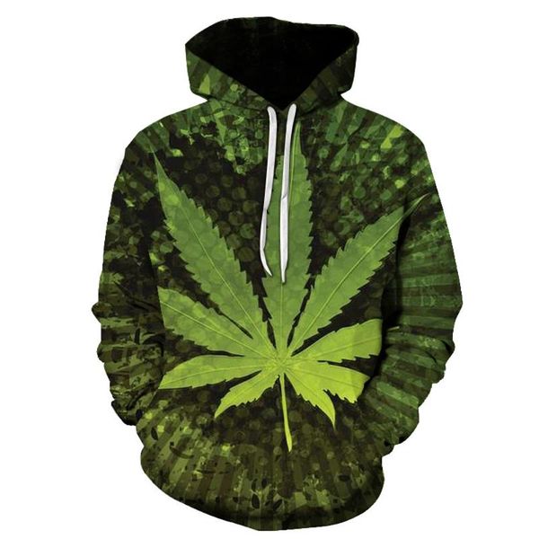 

men's hoodies & sweatshirts latest leaves for men and women 3d printed fall/winter sportswear, Black