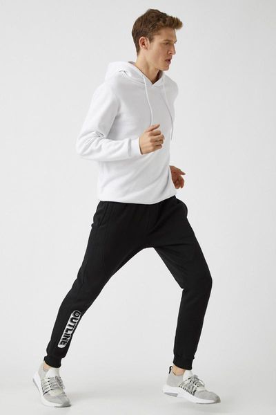 

koton male black sweatpants 1 kam45105hk running pants, Black;blue
