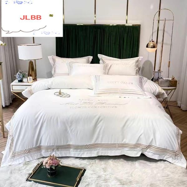 

bedding sets luxury ice silk summer 4 pieces king size bed set imitation embroidery cover comfort sheet pillow