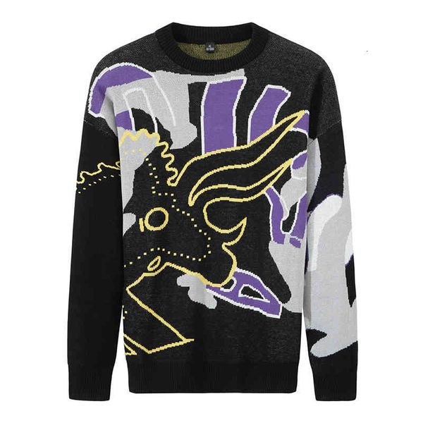 

men's sweaters varsanol vintage male sweater knitted or crocheted, round collar, casual winter men's clothes with black scarves on, White;black