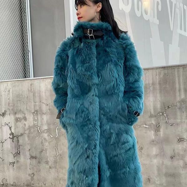 

women's fur & faux winter women real sheep skin with natural whole genuine jackets overcoat luxury woman 2021, Black