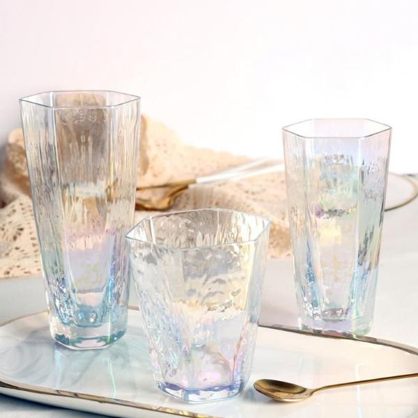 

wine glasses rainbow color whiskey glass radiance transparent food-grade tumbler kitchen tools original mugs s
