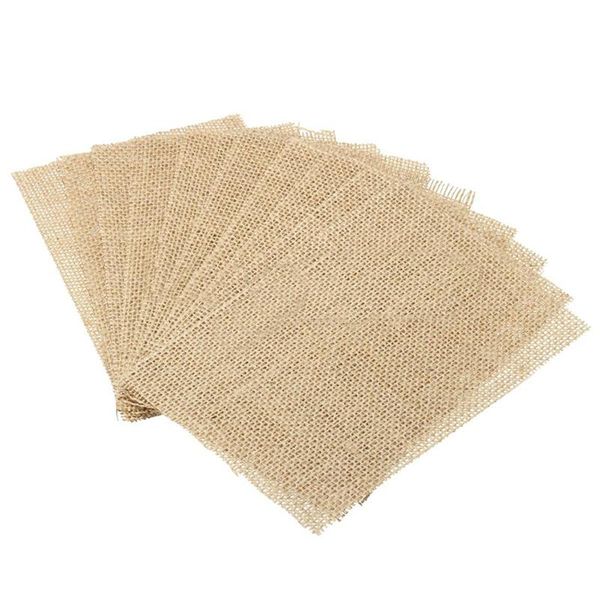 

pcs natural hessian burlap place mat table placemats dining decor mats & pads