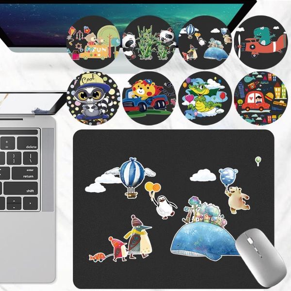 

mouse pads & wrist rests pad game gamer cartoon pattern leather computer mousepad office home small writing mat for lappc