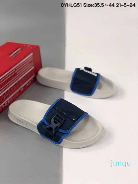 

outdoor women's shoes sandal slipper summer men's shoes wide flat sandal with correct flower box dust bag shoe, Black