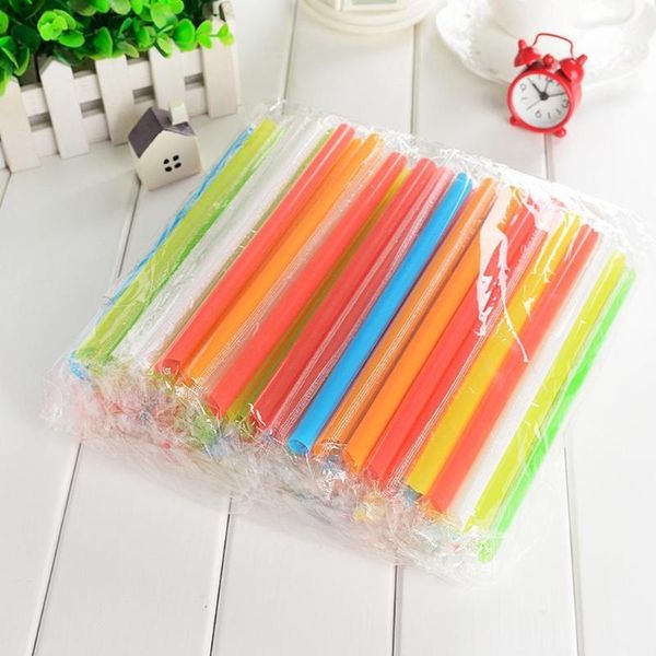 

drinking straws disposable jumbo colored straw pearl milk tea supplies beverage juice party bubble 19cm drink