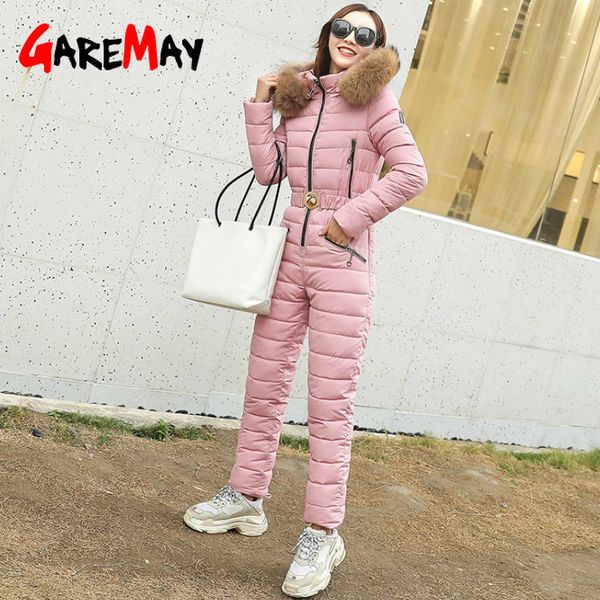 Mulher uma peça de esqui jumpsuit respirável snowboard jaqueta esquiar calça conjuntos Bodysuits Outdoor neve ternos mulheres roupas de inverno 210428